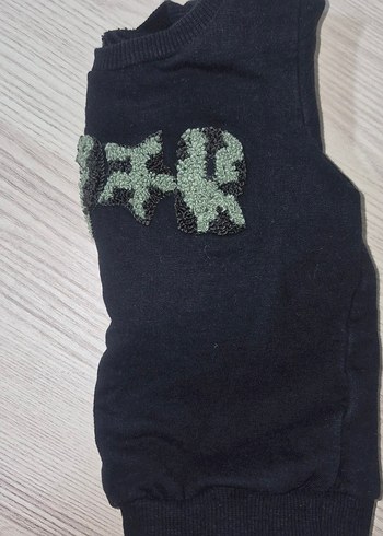 Erkek Bebek Siyah Baskılı Sweatshirt - Görsel 4