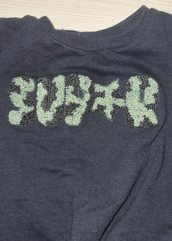 Erkek Bebek Siyah Baskılı Sweatshirt - Görsel 3