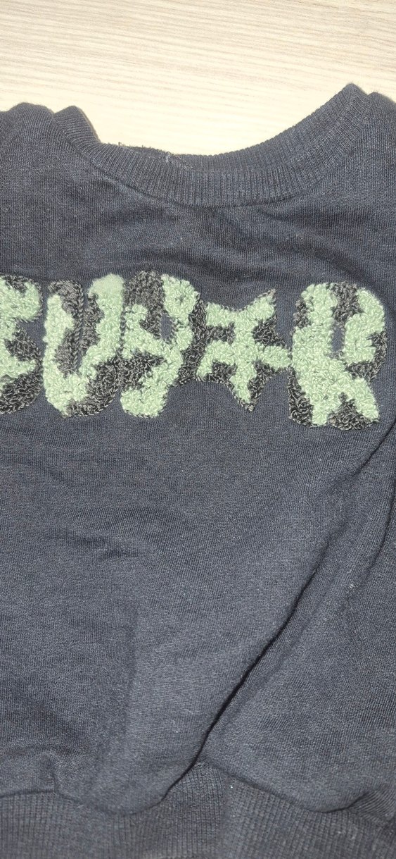 Erkek Bebek Siyah Baskılı Sweatshirt - Görsel 2