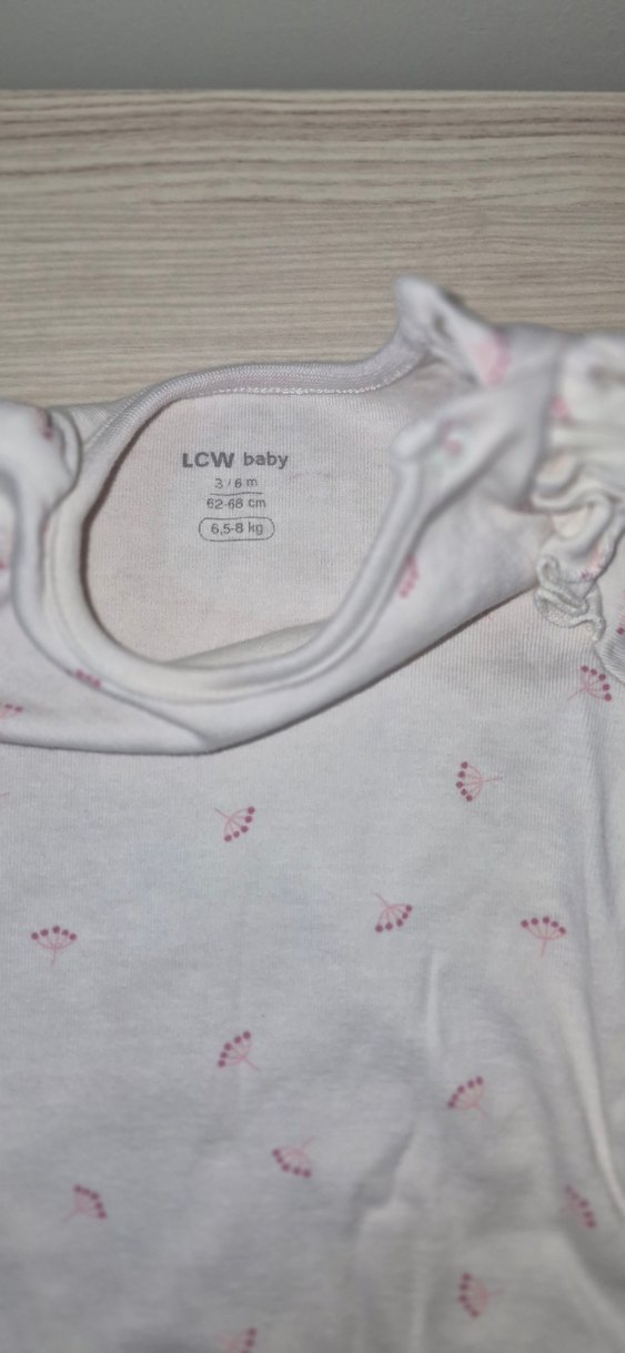 Bebek Kız Uzun Kollu Beyaz Çıtçıtlı Body - Görsel 4