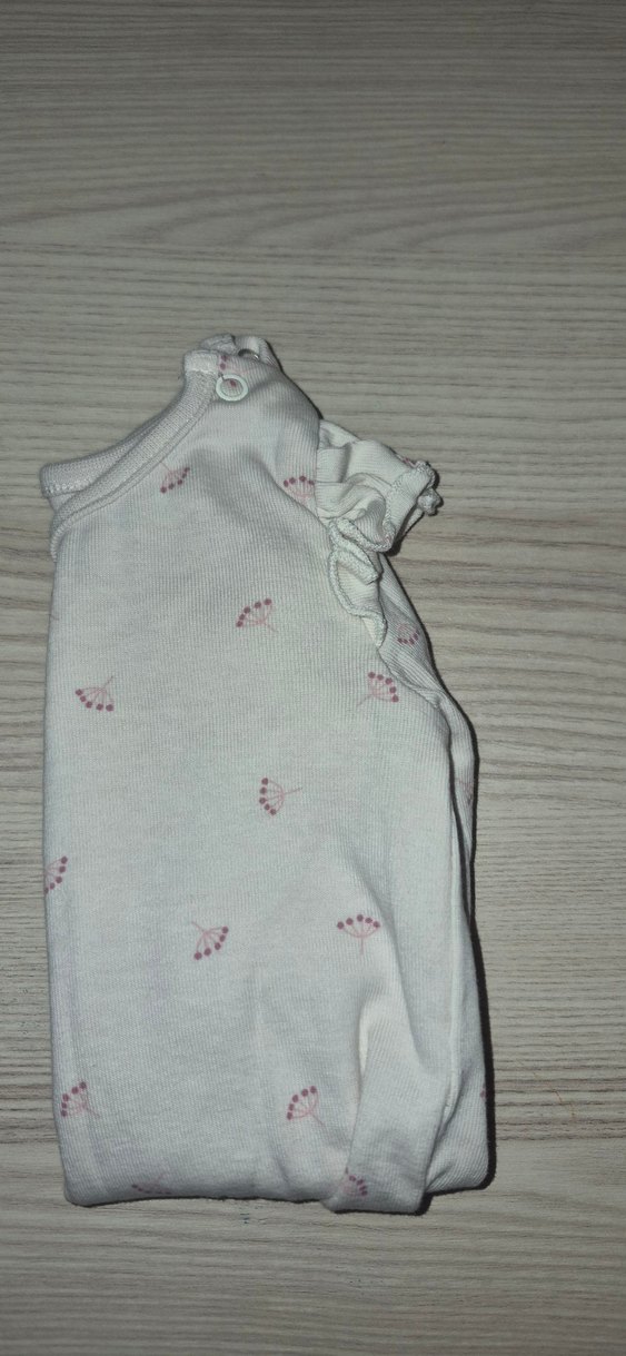 Bebek Kız Uzun Kollu Beyaz Çıtçıtlı Body - Görsel 2