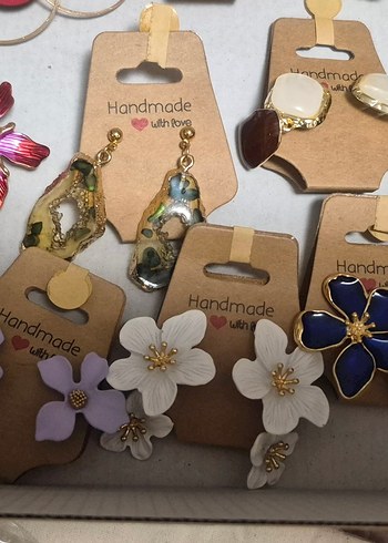 Renkli Boncuklu Bohem Mini Küpeler - Görsel 3