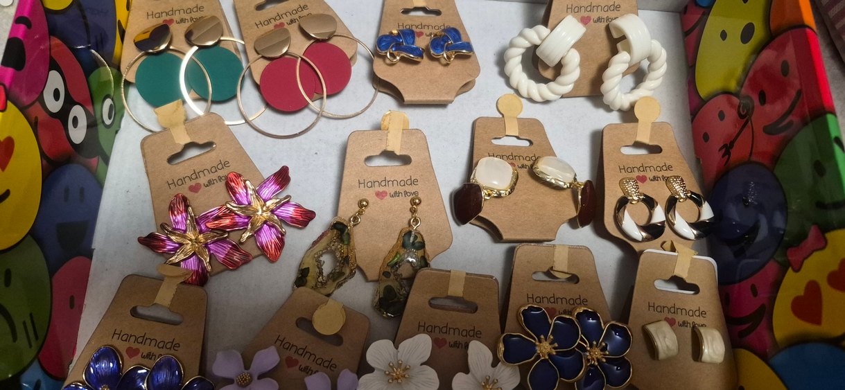 Renkli Boncuklu Bohem Mini Küpeler - Görsel 4