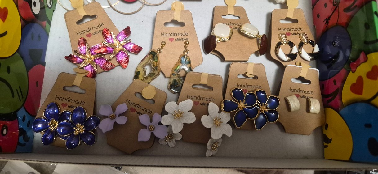 Renkli Boncuklu Bohem Mini Küpeler - Görsel 3