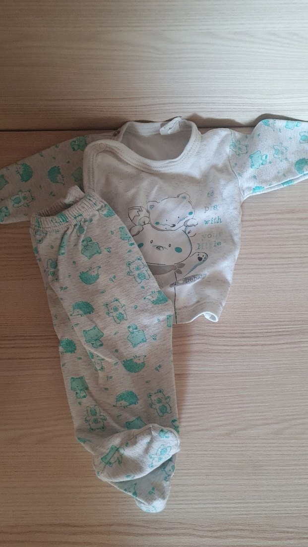 Bebek  Uzun Kollu Desenli Hastane Çıkışı - Görsel 3