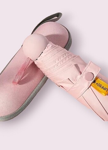 Upf 50+ Uv Korumalı Sakura Pembe Manuel Kapsül Şemsiye 