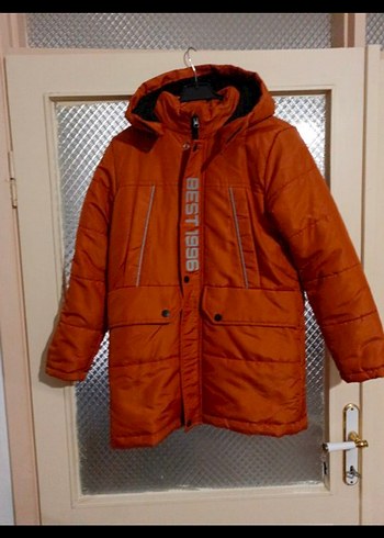 bakır renkte Kapüşonlu Erkek Çocuk Mont - Görsel 6