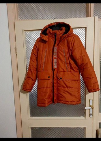 bakır renkte Kapüşonlu Erkek Çocuk Mont - Görsel 3