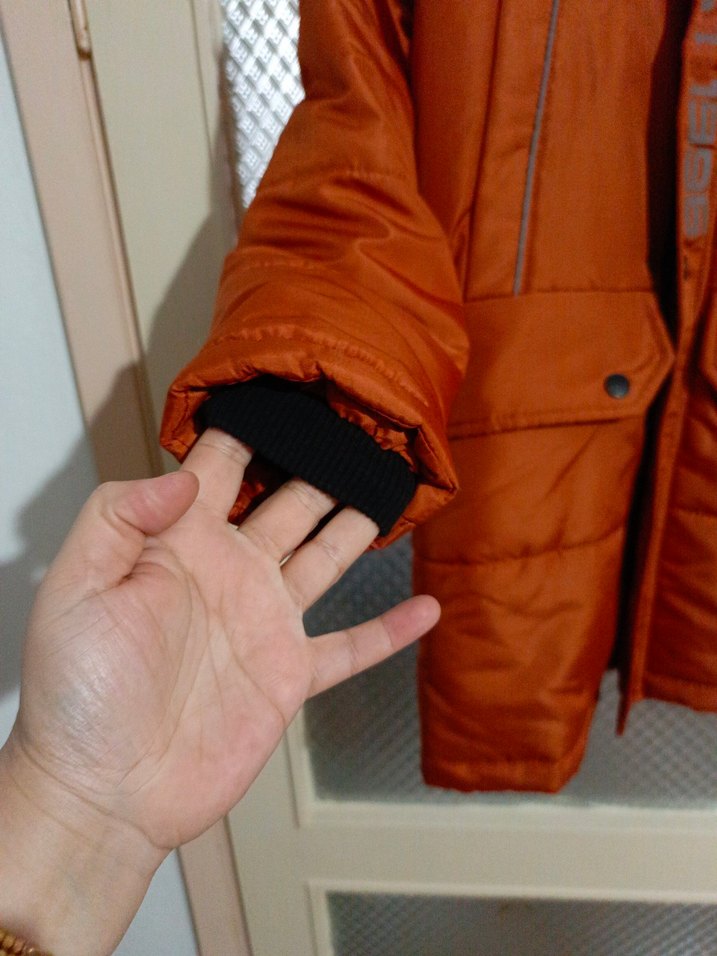 bakır renkte Kapüşonlu Erkek Çocuk Mont - Görsel 4