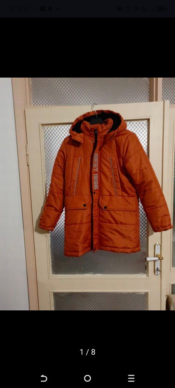 bakır renkte Kapüşonlu Erkek Çocuk Mont - Görsel 3