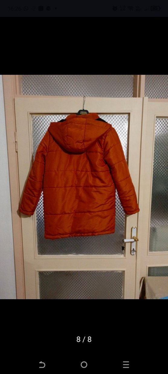 bakır renkte Kapüşonlu Erkek Çocuk Mont - Görsel 5