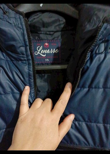 Erkek Lacivert Kapüşonlu Fermuarlı Mont - Görsel 5