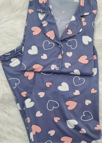 Diğer Gri Desenli Kadın Pijama Takımı