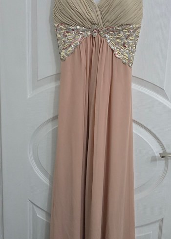 Pul İşlemeli Uzun Abiye Elbise - Görsel 2