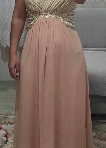 Pul İşlemeli Uzun Abiye Elbise - Görsel 5