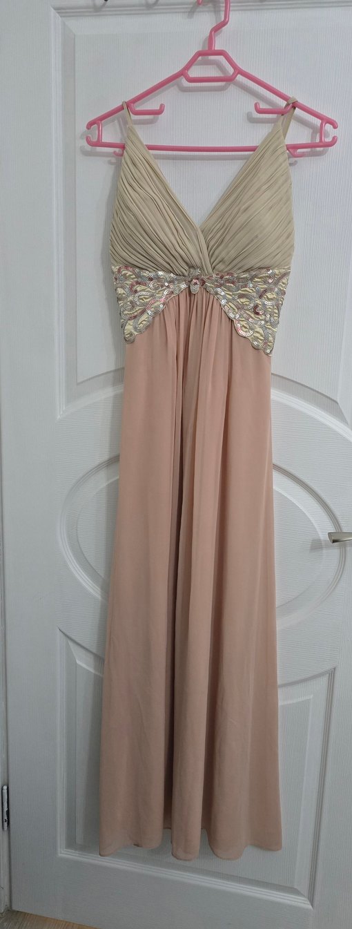 Pul İşlemeli Uzun Abiye Elbise - Görsel 2