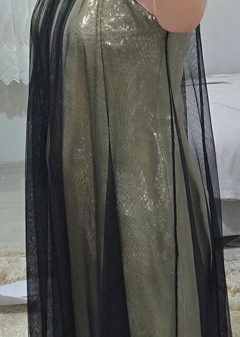 Taşlı Tüllü Kadın Abiye Elbise - Görsel 6