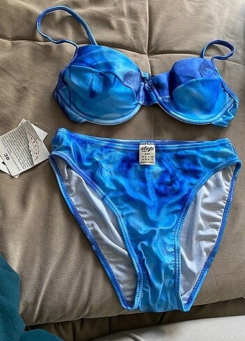 Mavi vintage bikini takım
