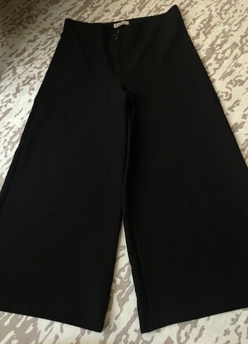Siyah bol kumaş pantolon 