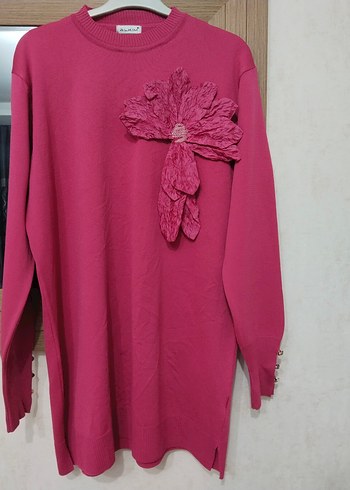 Pembe Fırfırlı Çiçek Desenli Broş - Görsel 2