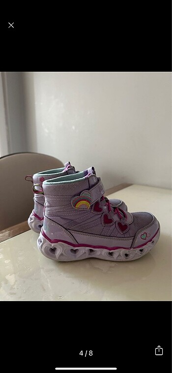 27 Beden mor Renk Skechers ışıklı bot