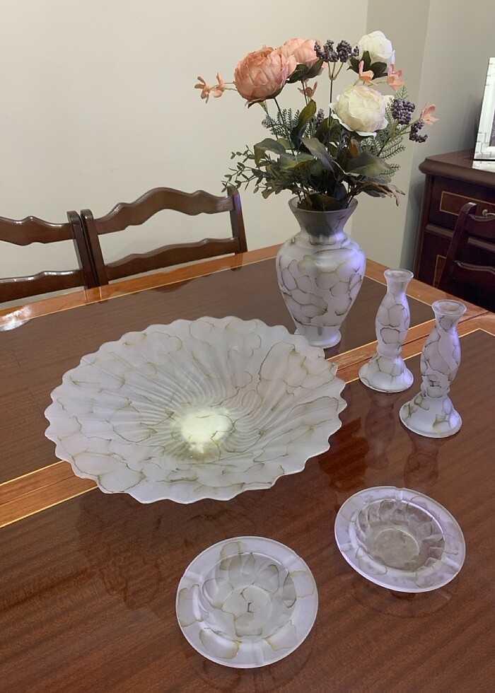 Çeyizlik Cam salon takımı - Görsel 2