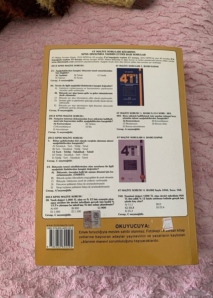 4T maliye soruları sınav kitabı - Görsel 2