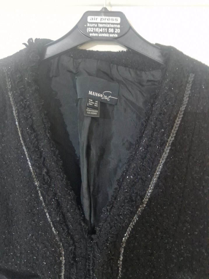 Siyah Uzun Kadın Yün Kaban - Görsel 2