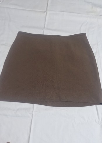 Kahverengi Süet Mini Etek Kadın - Görsel 2