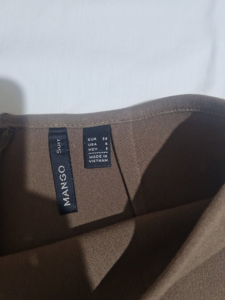 Kahverengi Süet Mini Etek Kadın - Görsel 3