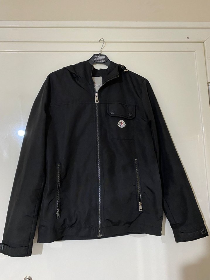 Siyah Fermuarlı Erkek Kapüşonlu Ceket beymen moncler marka - Görsel 2