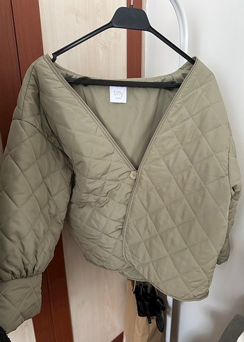 Diğer TINY MARKA Düğmeli Kısa Kadın Mont