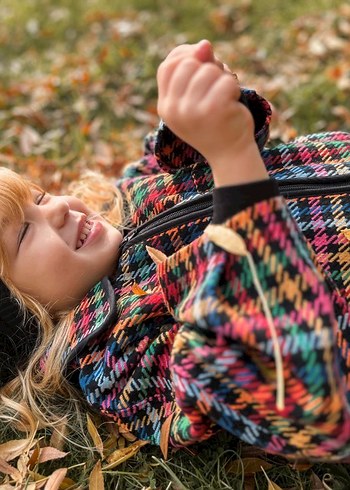 Kız çocuk ekose oversize ceket her bedeni var - Görsel 6