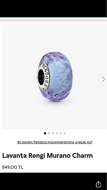 Lavanta murano charm