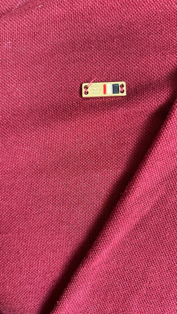 Bordo Uzun Kollu Polo Tişört - Görsel 2