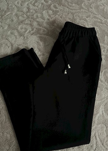 Siyah Rahat Kesim Kadın Kumaş Pantolon - Görsel 3