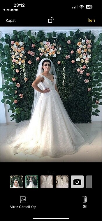 Özel tasarım gelinlik Withe garden marka
