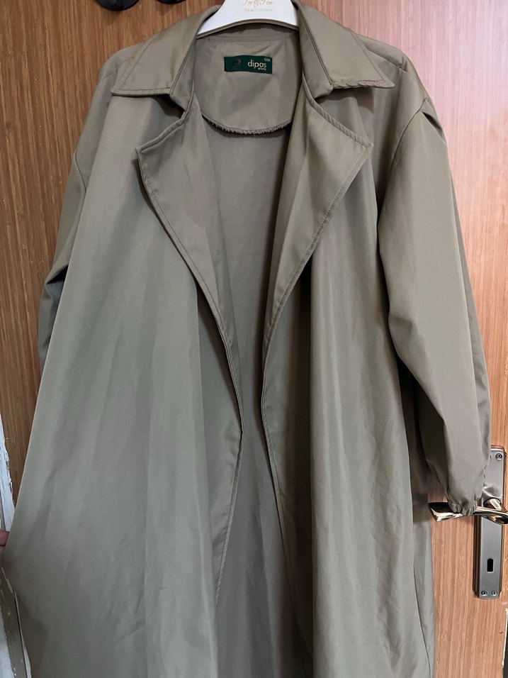 Mint Yeşili Uzun Kadın Trençkot - Görsel 2