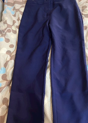 Kadın Mavi Kumaş Pantolon - Görsel 2