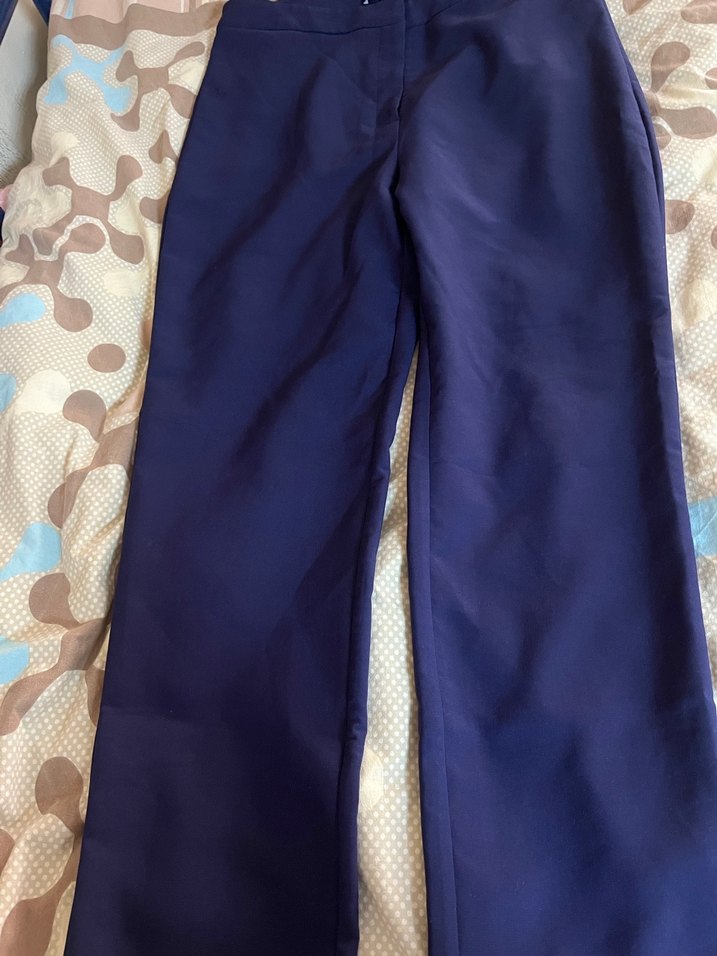 Kadın Mavi Kumaş Pantolon - Görsel 2
