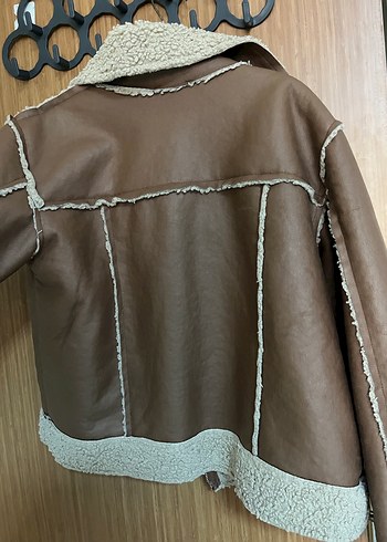Kahverengi Kürklü Deri Kadın Ceket - Görsel 2