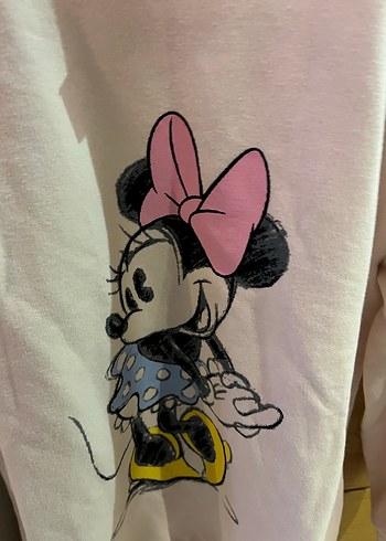 Kız Çocuk Pembe Minnie Baskılı Sweatshirt - Görsel 3