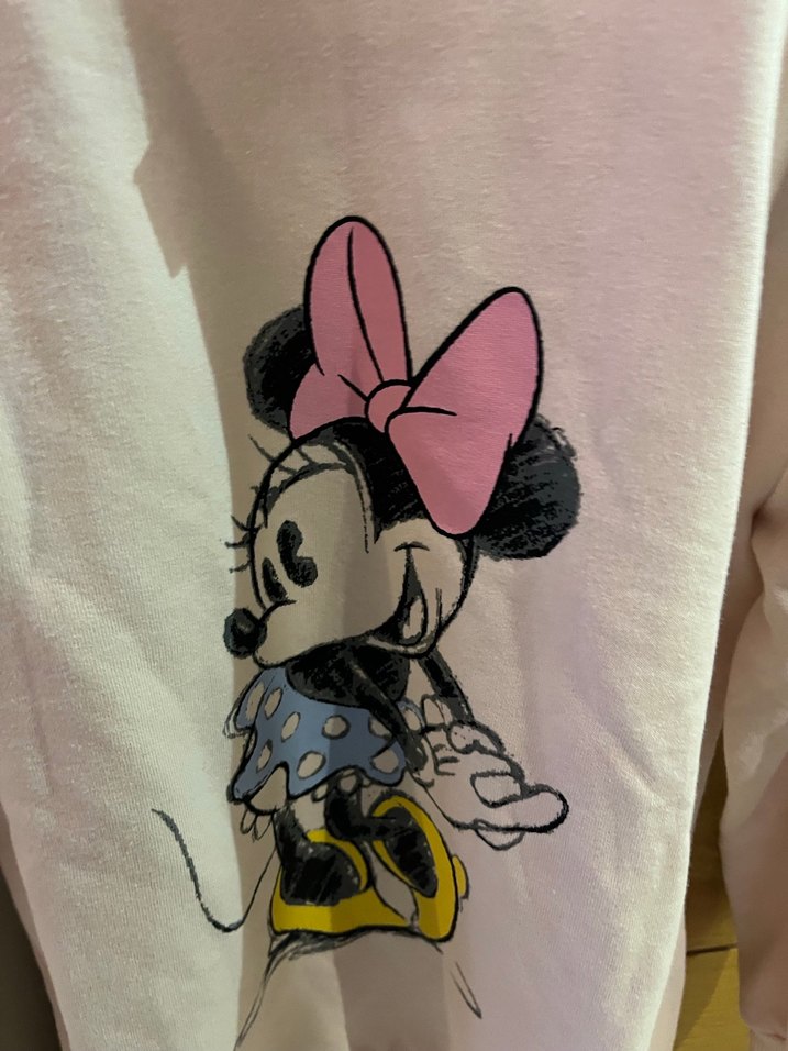 Kız Çocuk Pembe Minnie Baskılı Sweatshirt - Görsel 3