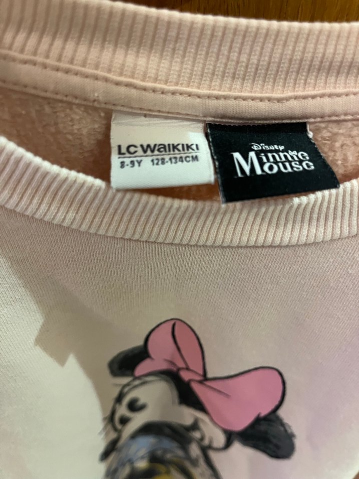 Kız Çocuk Pembe Minnie Baskılı Sweatshirt - Görsel 2