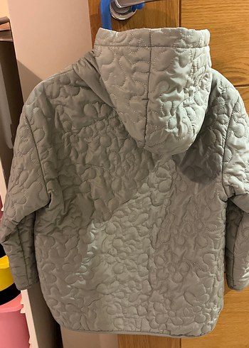 Yeşil  Kapüşonlu Kız Montu - Görsel 4