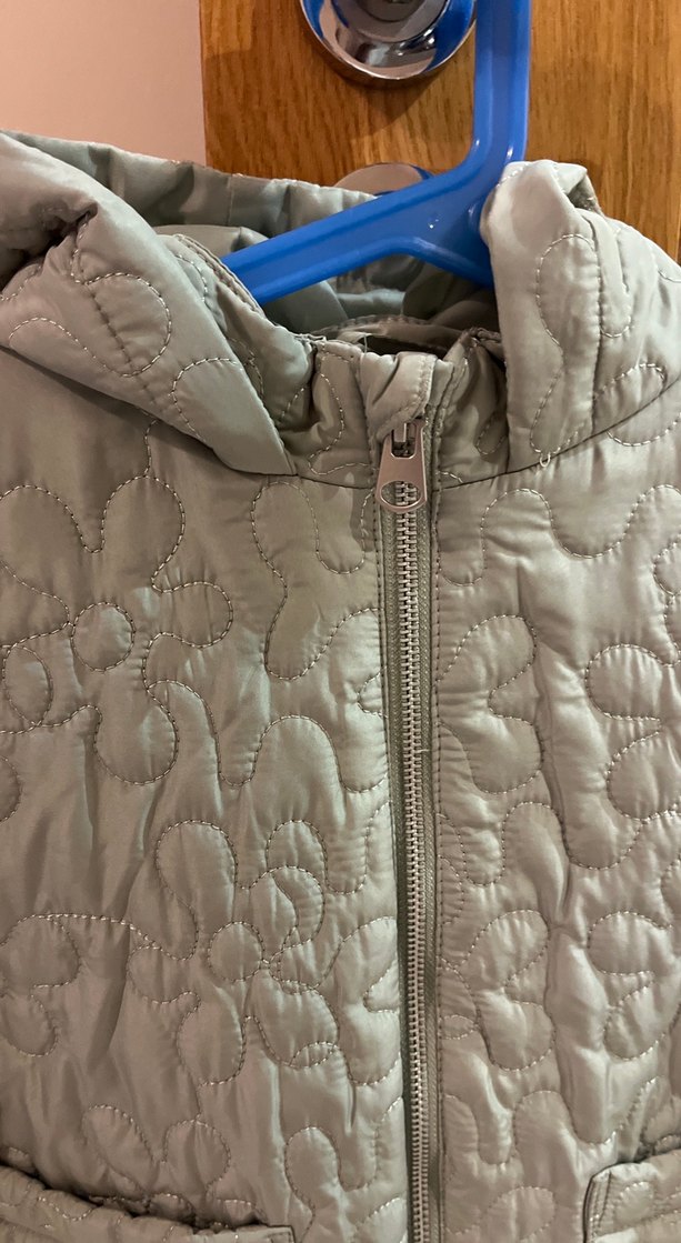 Yeşil  Kapüşonlu Kız Montu - Görsel 2