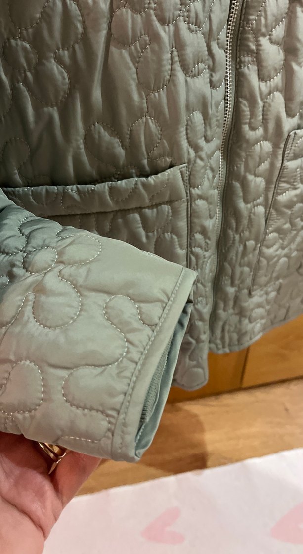 Yeşil  Kapüşonlu Kız Montu - Görsel 3