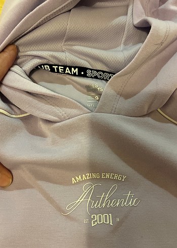 Lila renk kız çocuk modal kumaş sweatshirt - Görsel 6