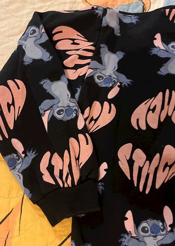 Kız Çocuk Siyah Baskılı Tişört - Görsel 2