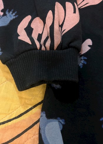 Kız Çocuk Siyah Baskılı Tişört - Görsel 4